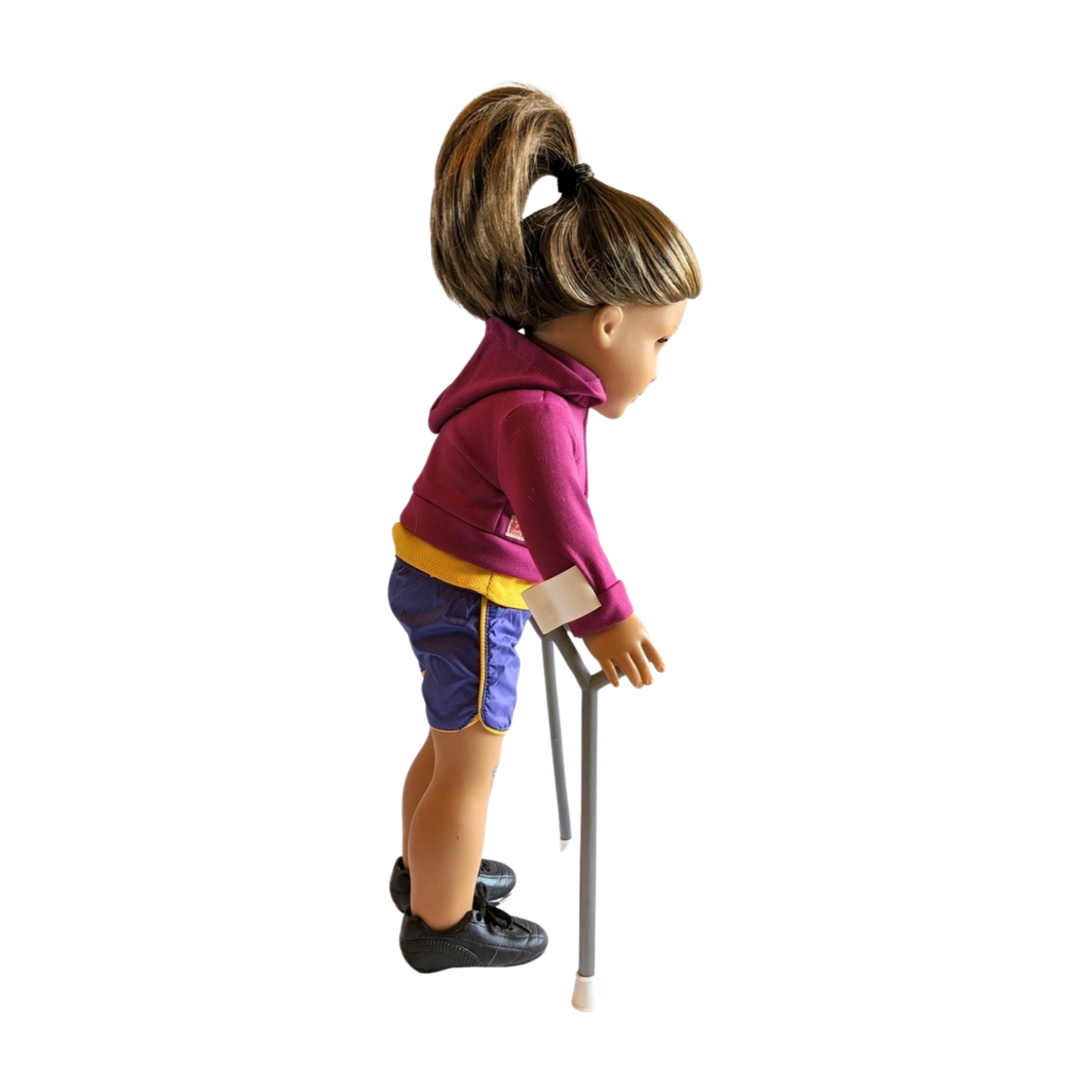 Gray Forearm Crutches (18-inch doll), Arm Crutches for 18-inch doll