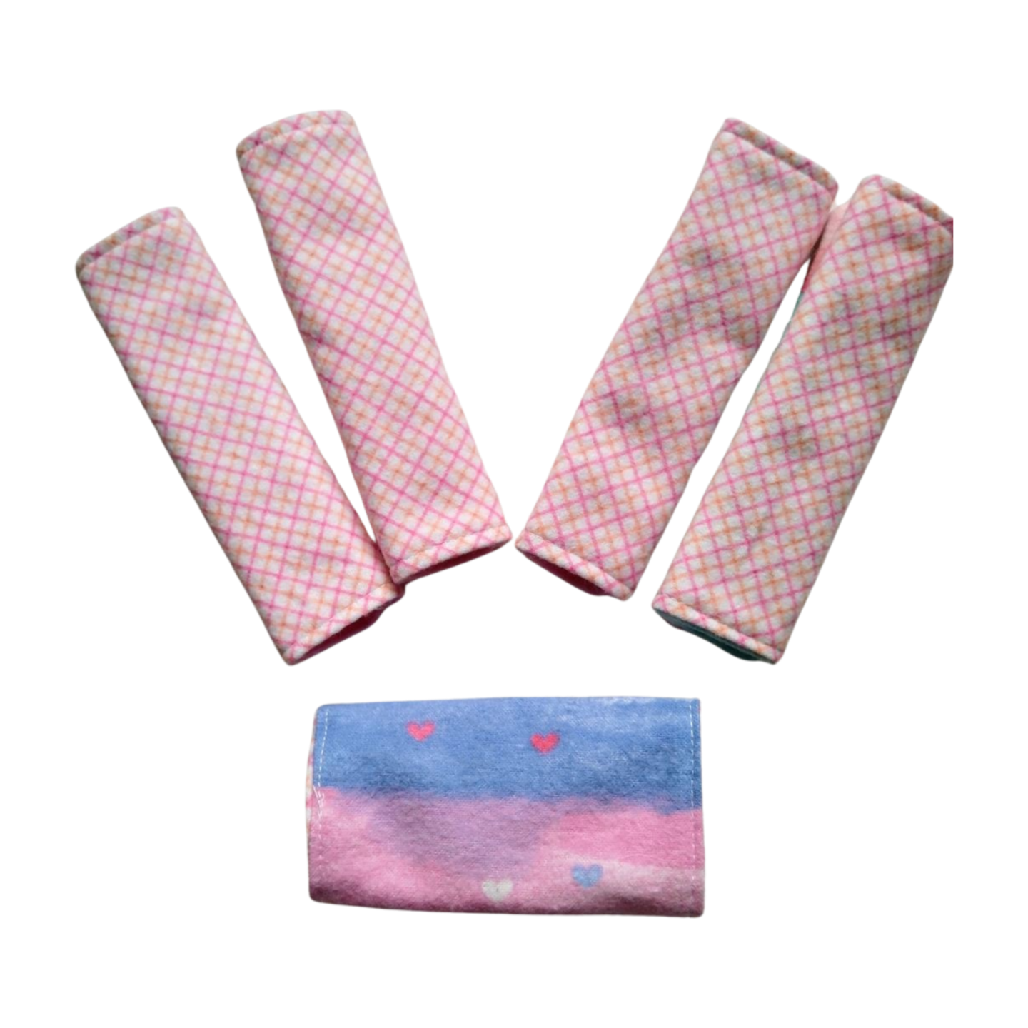 Pink Pastel & Hearts Pavlik Harness Covers