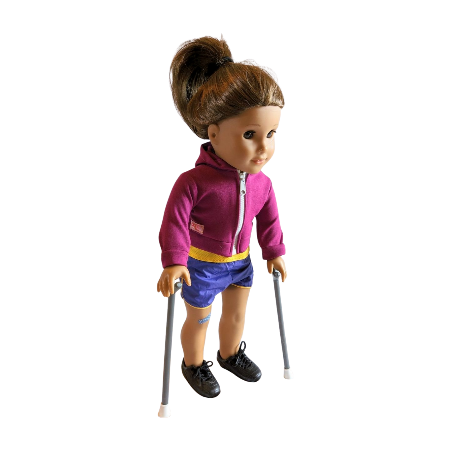 Gray Forearm Crutches (18-inch doll), Arm Crutches for 18-inch doll