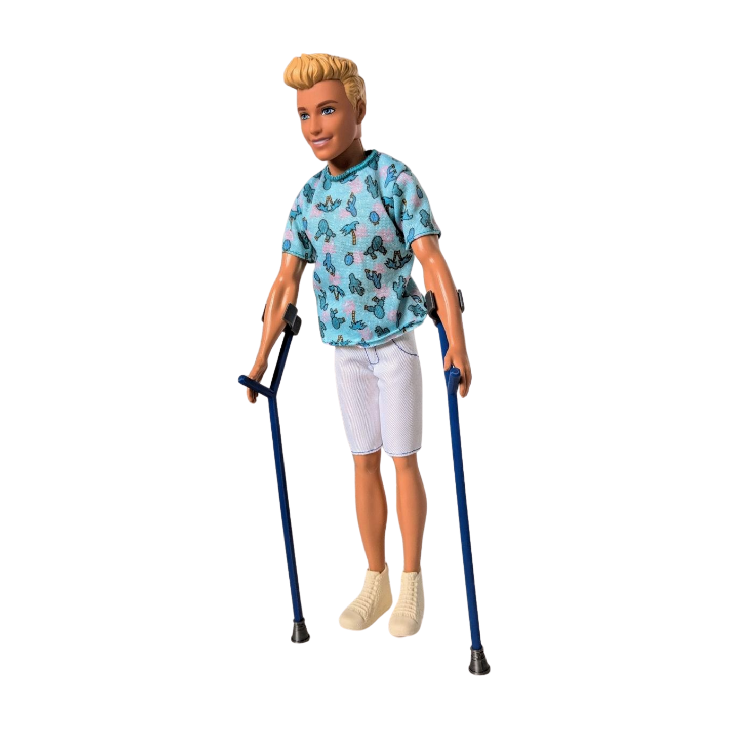 Blue Forearm Crutches for Ken Doll
