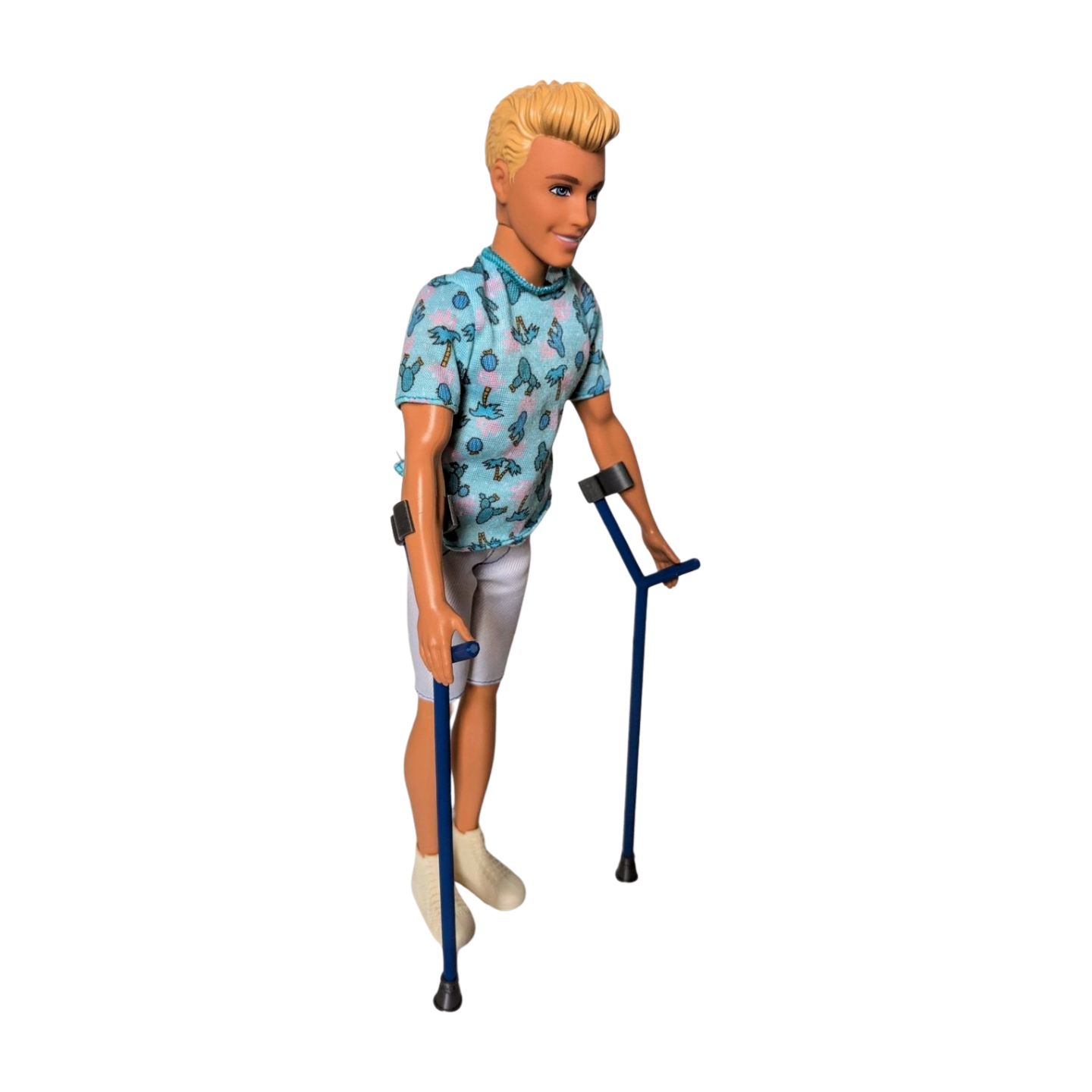 Blue Forearm Crutches for Ken Doll