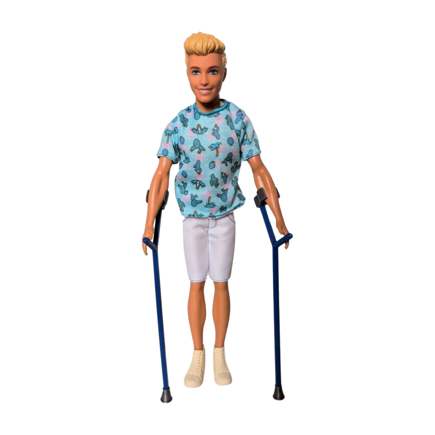Blue Forearm Crutches for Ken Doll