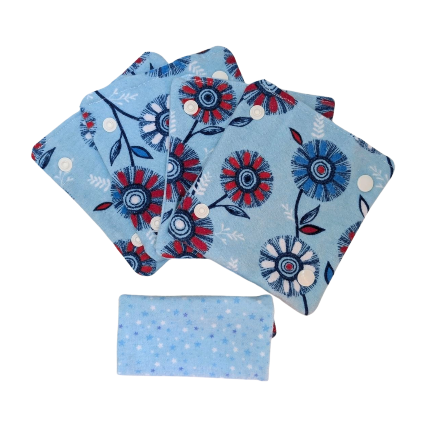 Red & Blue Flowers Pavlik Harness Covers