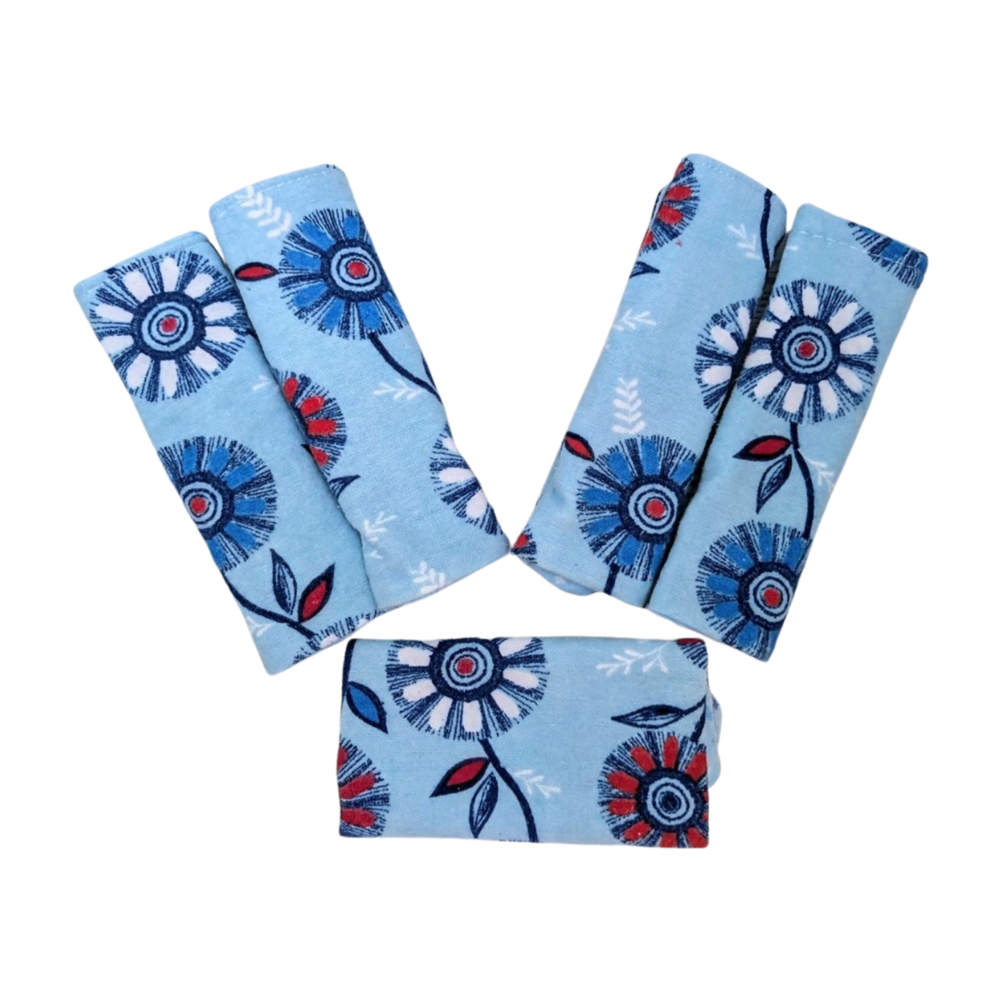 Red & Blue Flowers Pavlik Harness Covers