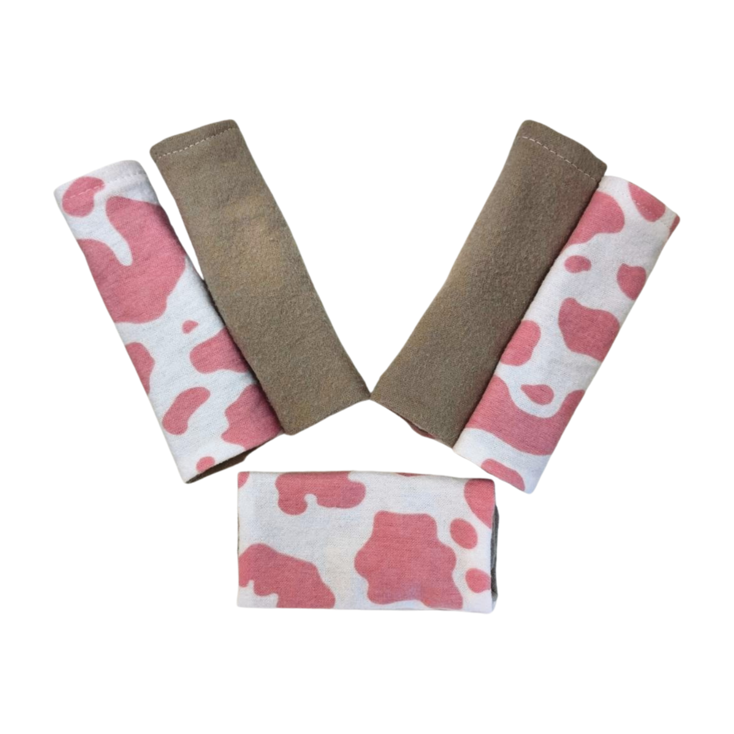 Pink Cowprint & Gray Pavlik Harness Covers