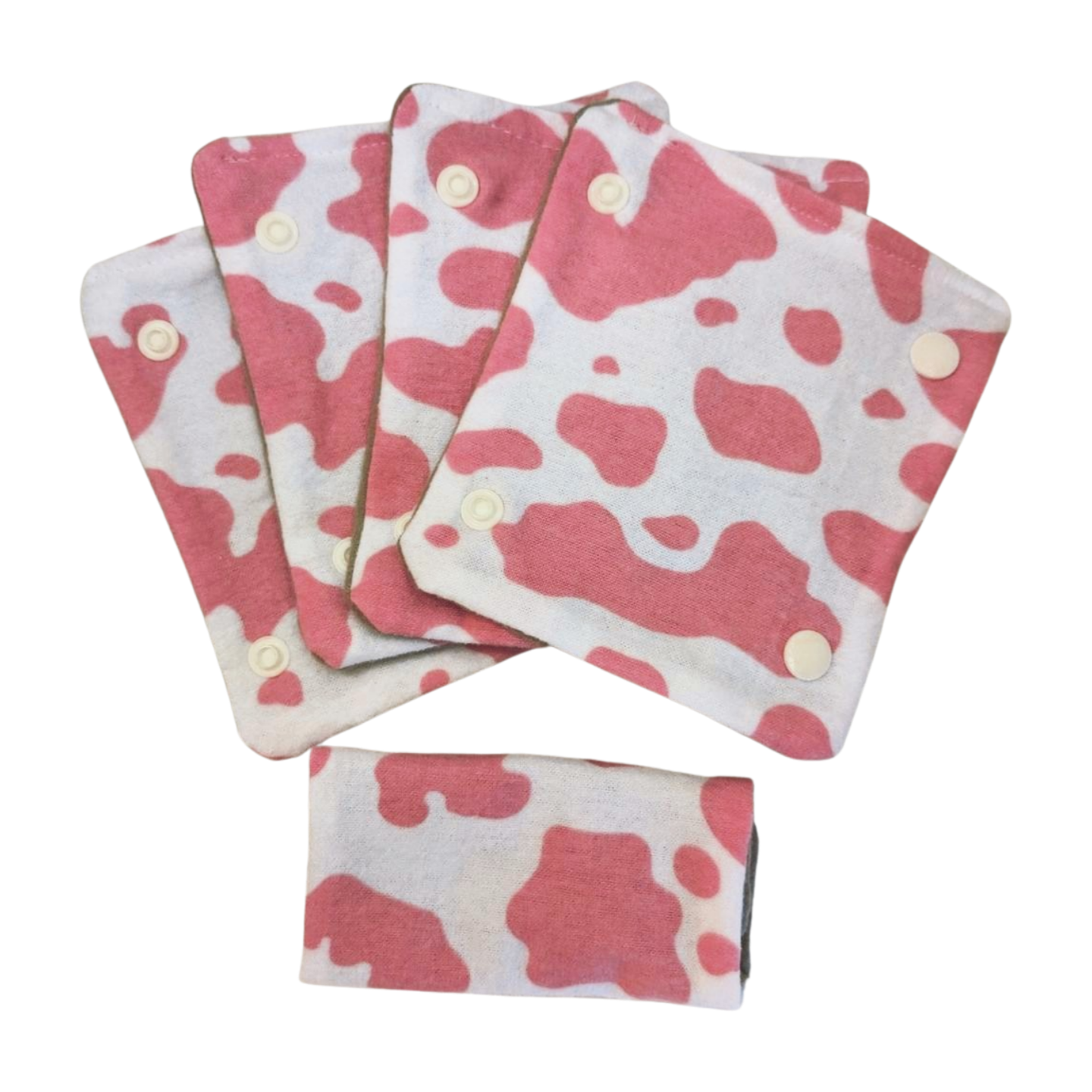 Pink Cowprint & Gray Pavlik Harness Covers