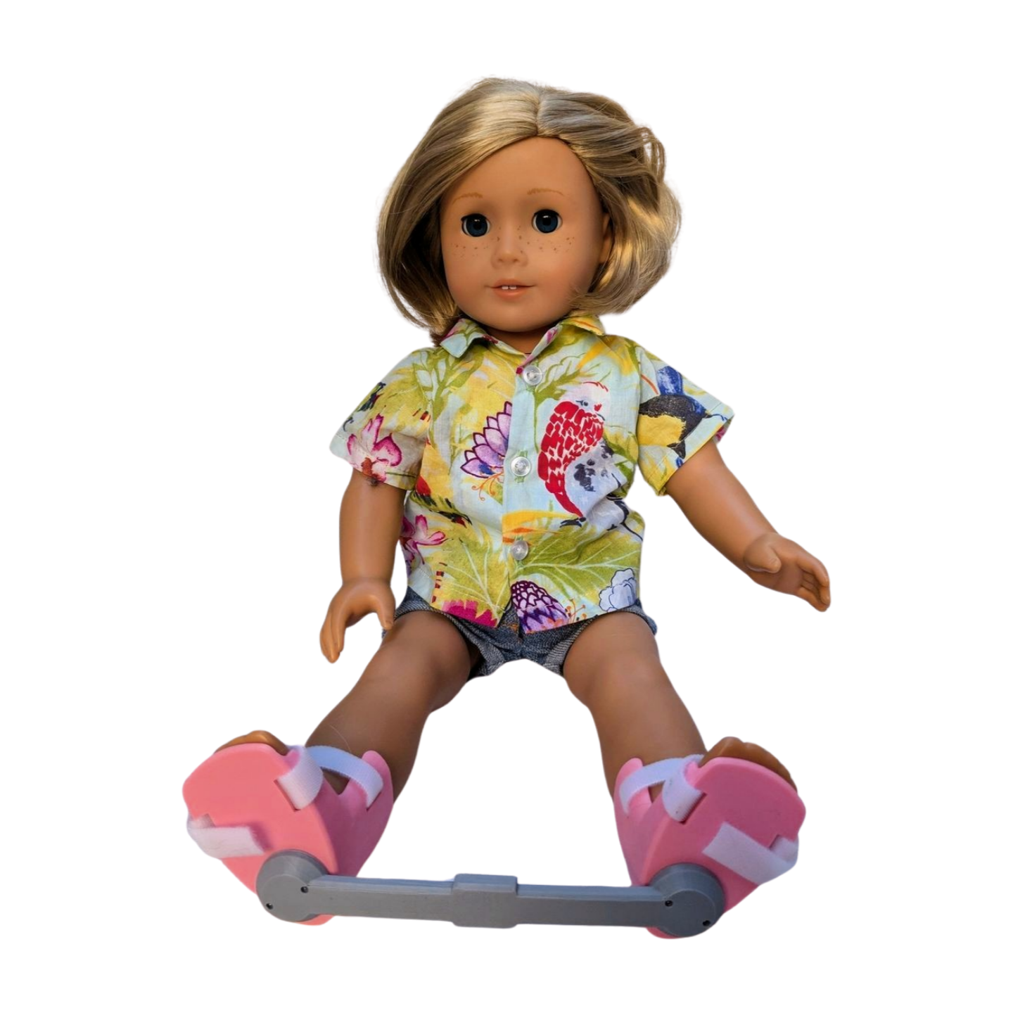 Pink 18-inch doll Clubfoot Brace