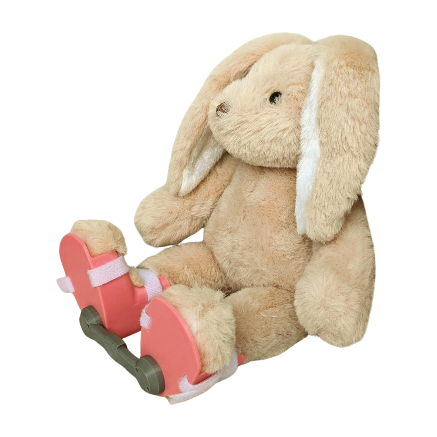 Stuffed Bunny with Pink Clubfoot Boots & Bar (BNB)