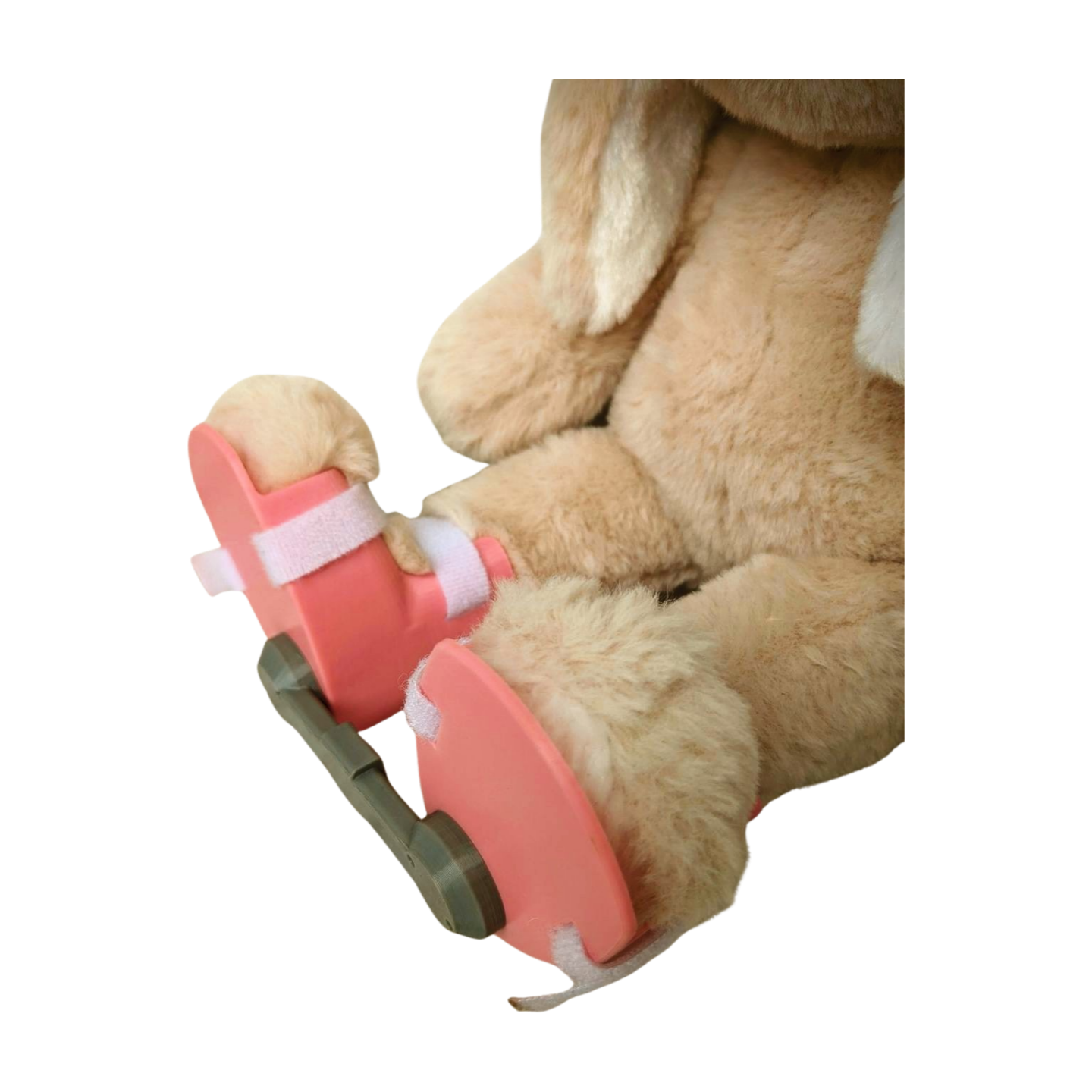 Stuffed Bunny with Pink Clubfoot Boots & Bar (BNB)