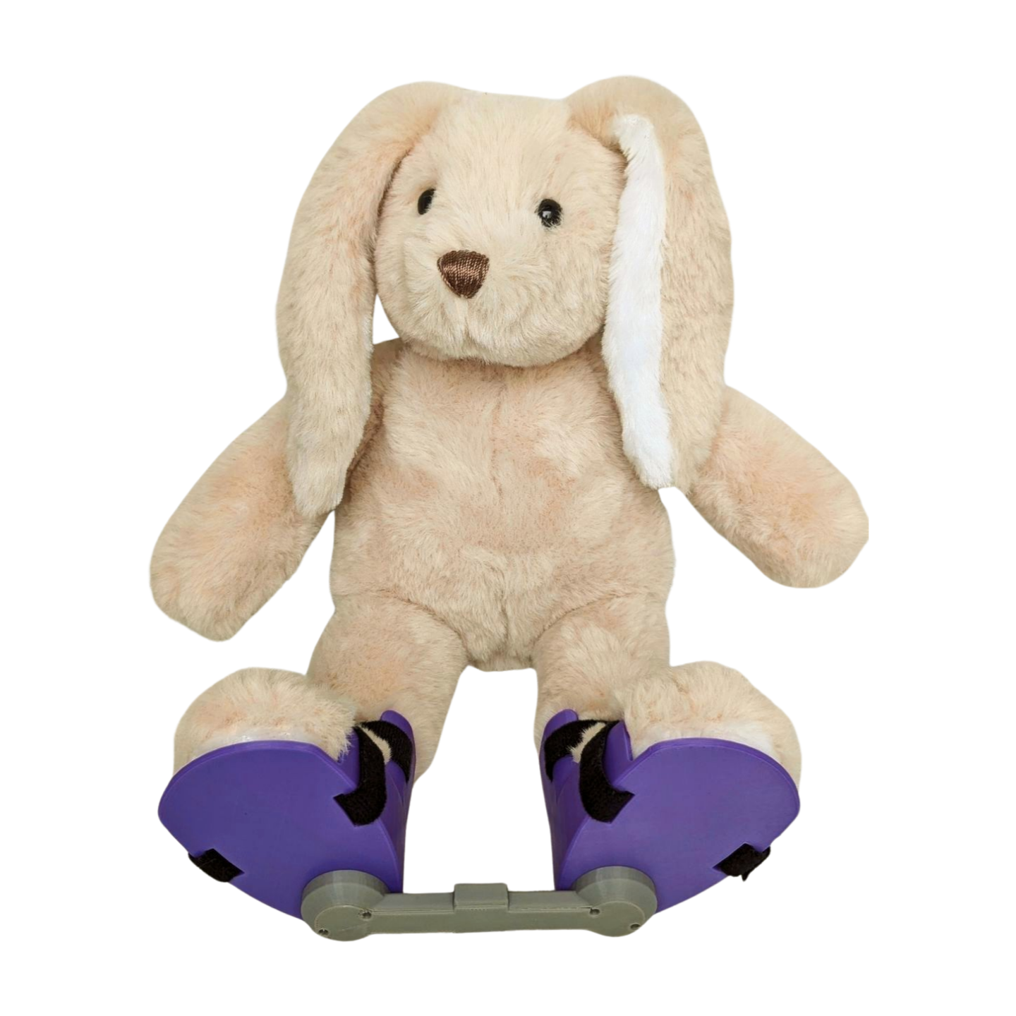 Stuffed Bunny with Purple Clubfoot Boots and Bar (BNB)