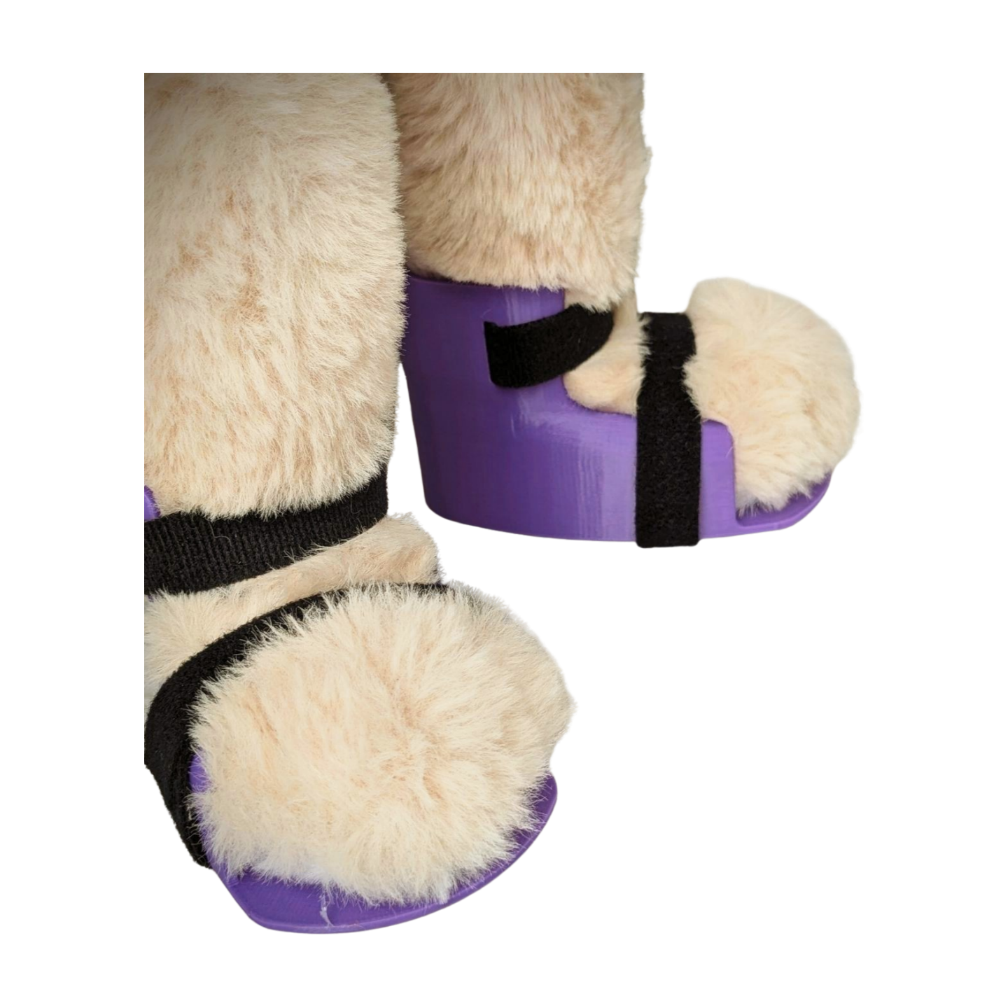 Stuffed Bunny with Purple Clubfoot Boots and Bar (BNB)