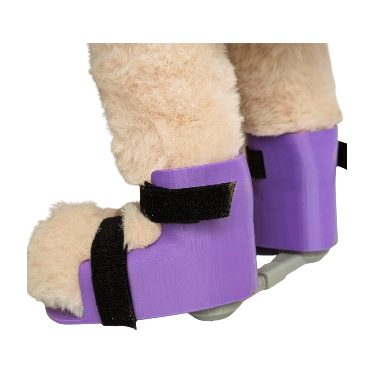 Stuffed Bunny with Purple Clubfoot Boots and Bar (BNB)