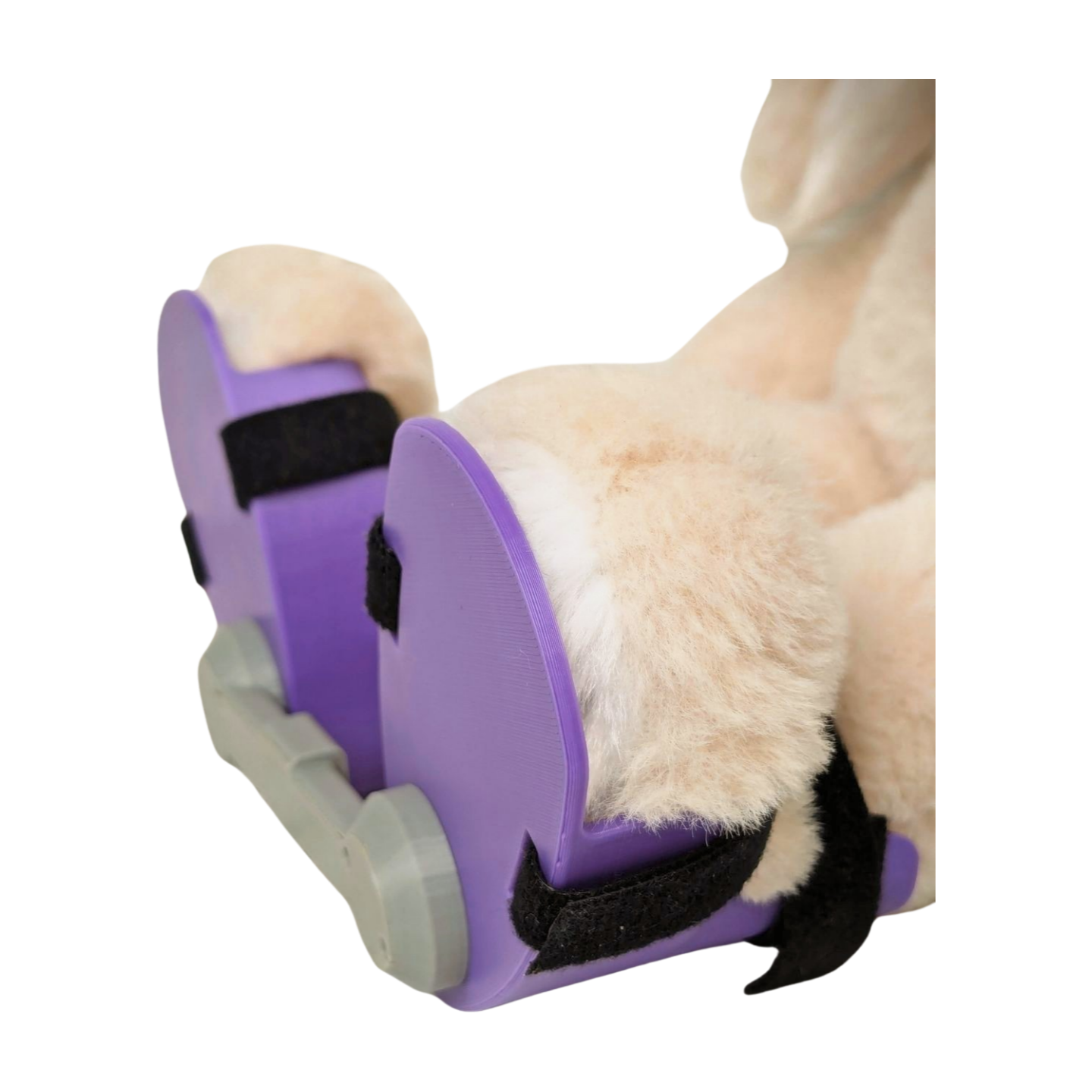 Stuffed Bunny with Purple Clubfoot Boots and Bar (BNB)