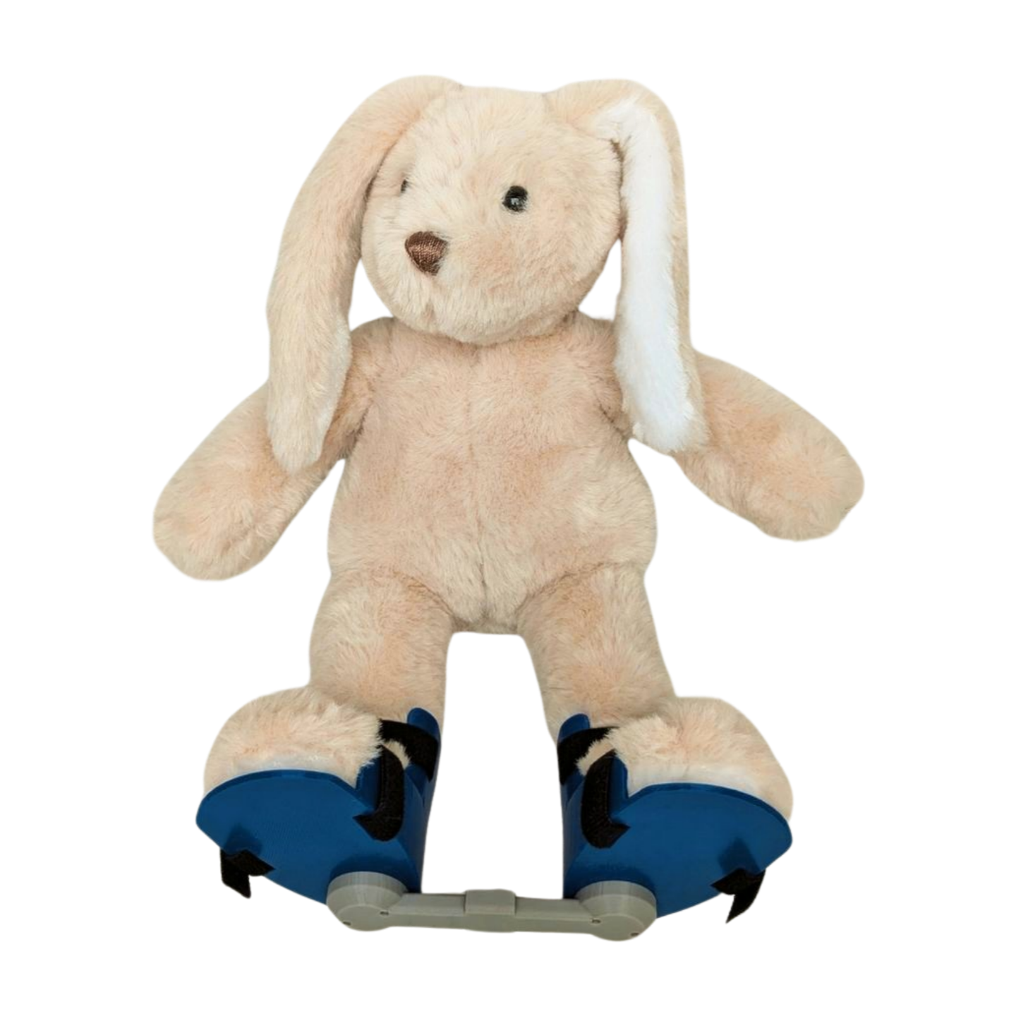 Stuffed Bunny with Blue Clubfoot Boots and Bar (BNB)