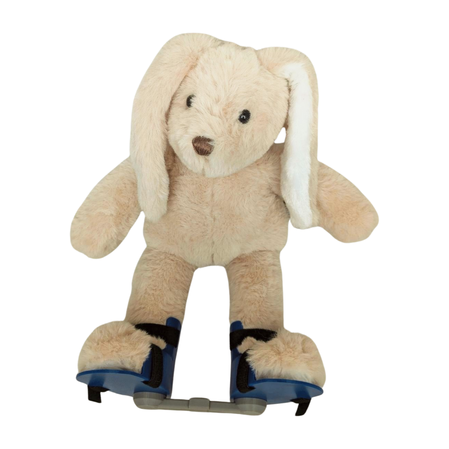 Stuffed Bunny with Blue Clubfoot Boots and Bar (BNB)