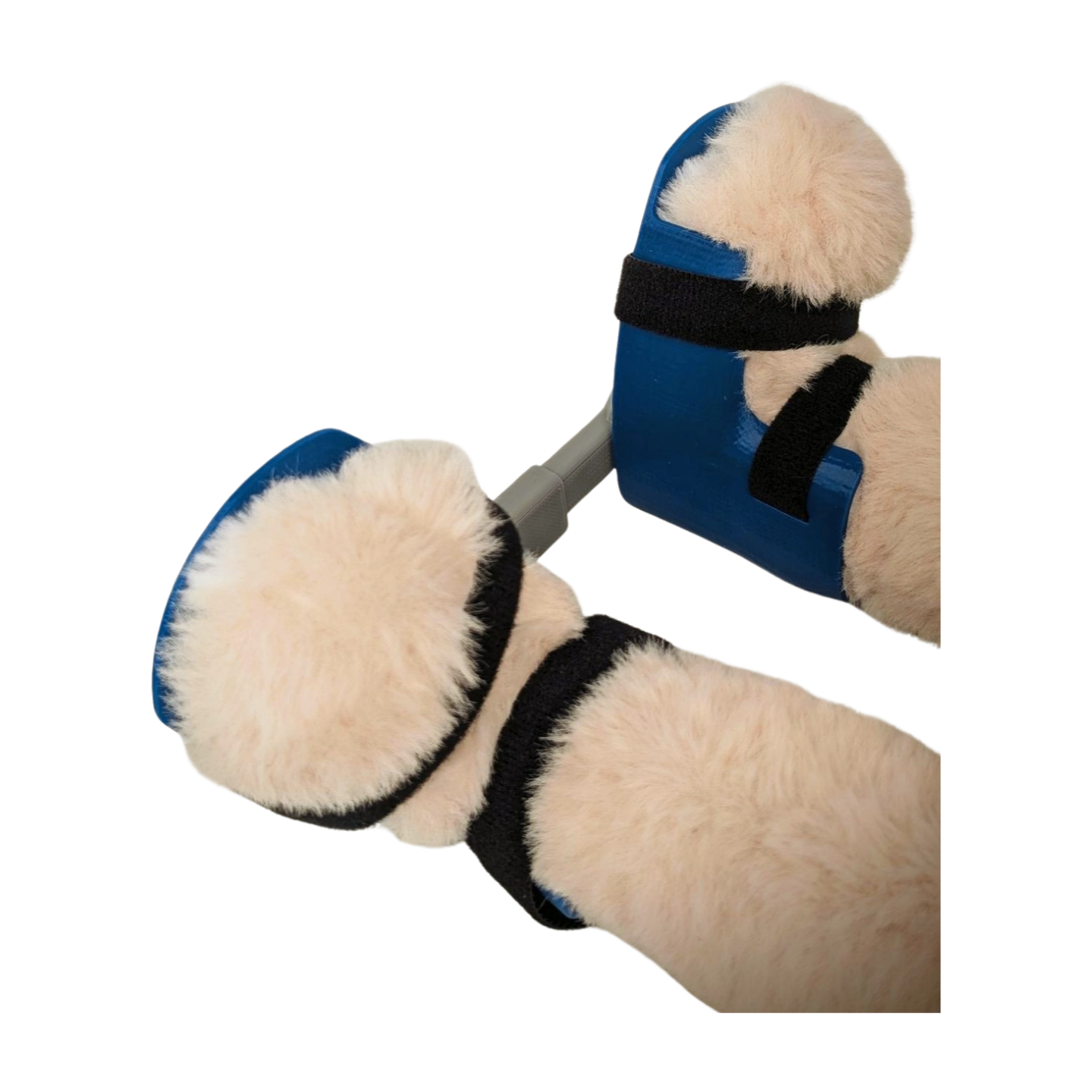 Stuffed Bunny with Blue Clubfoot Boots and Bar (BNB)