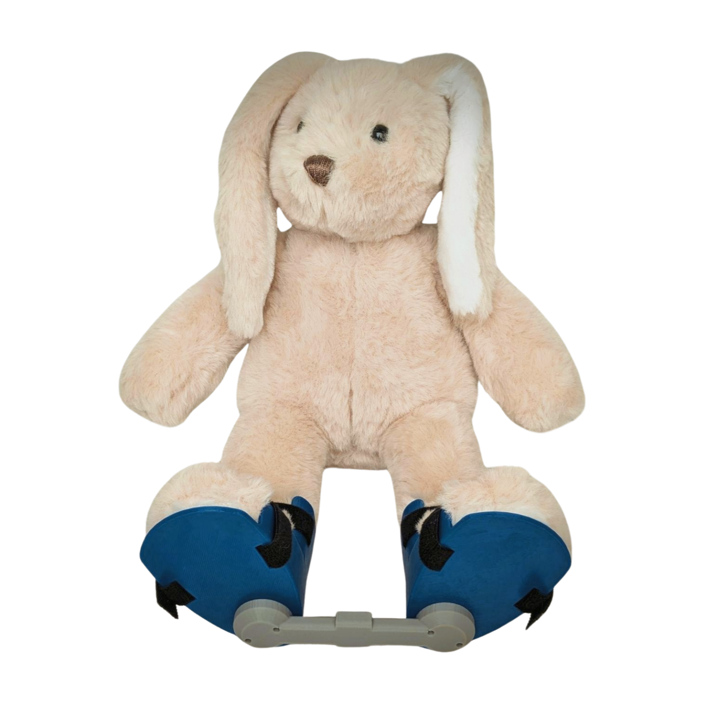 Stuffed Bunny with Blue Clubfoot Boots and Bar (BNB)