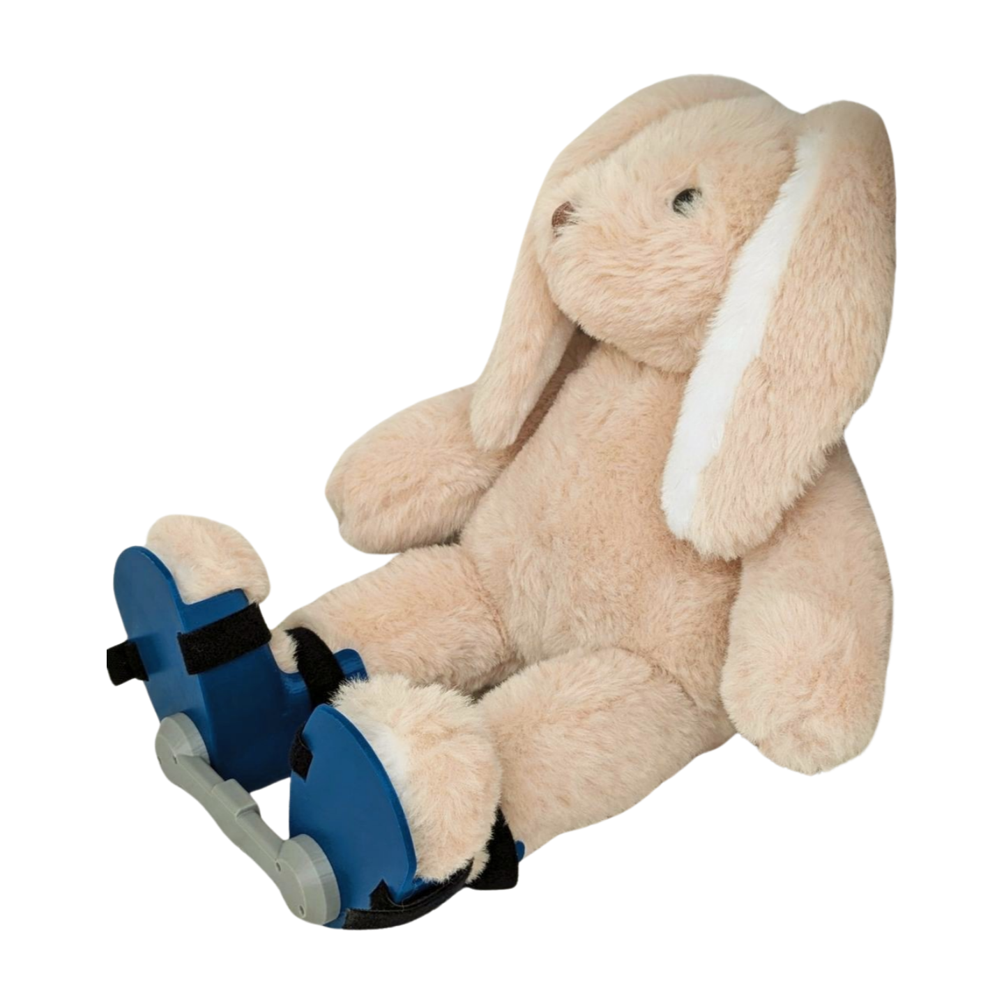 Stuffed Bunny with Blue Clubfoot Boots and Bar (BNB)