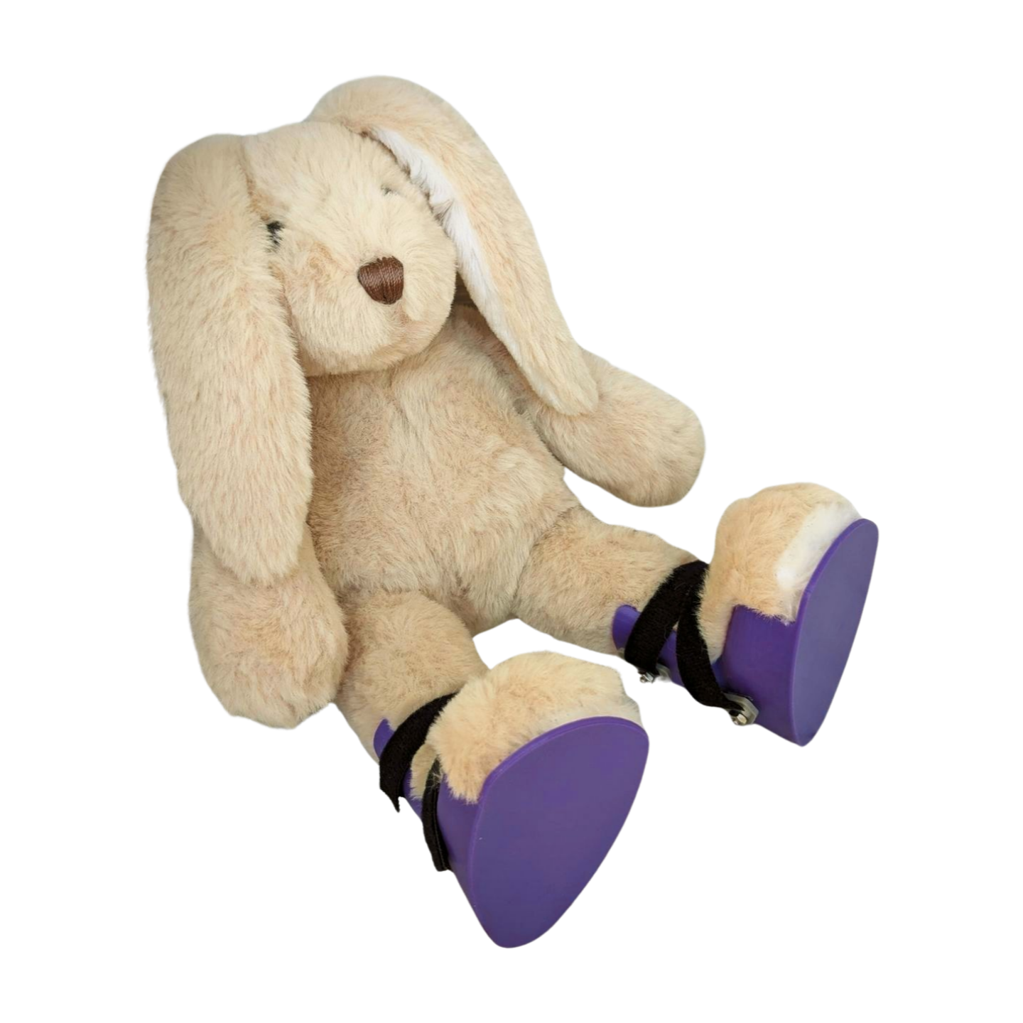 Stuffed Bunny with Purple AFOs