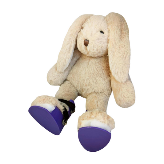 Stuffed Bunny with Purple AFOs