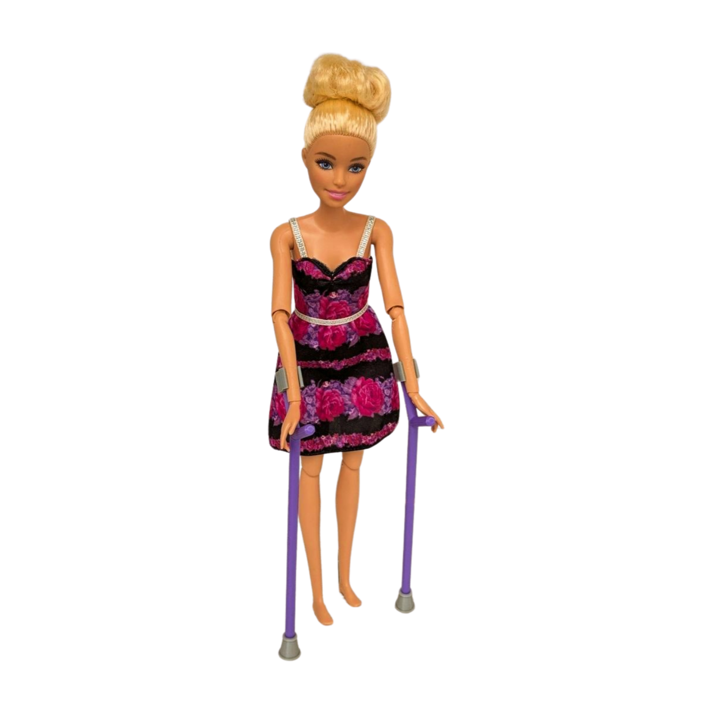 strapless open back dress Purple Fashion Doll Forearm Crutches – OrthoBaby