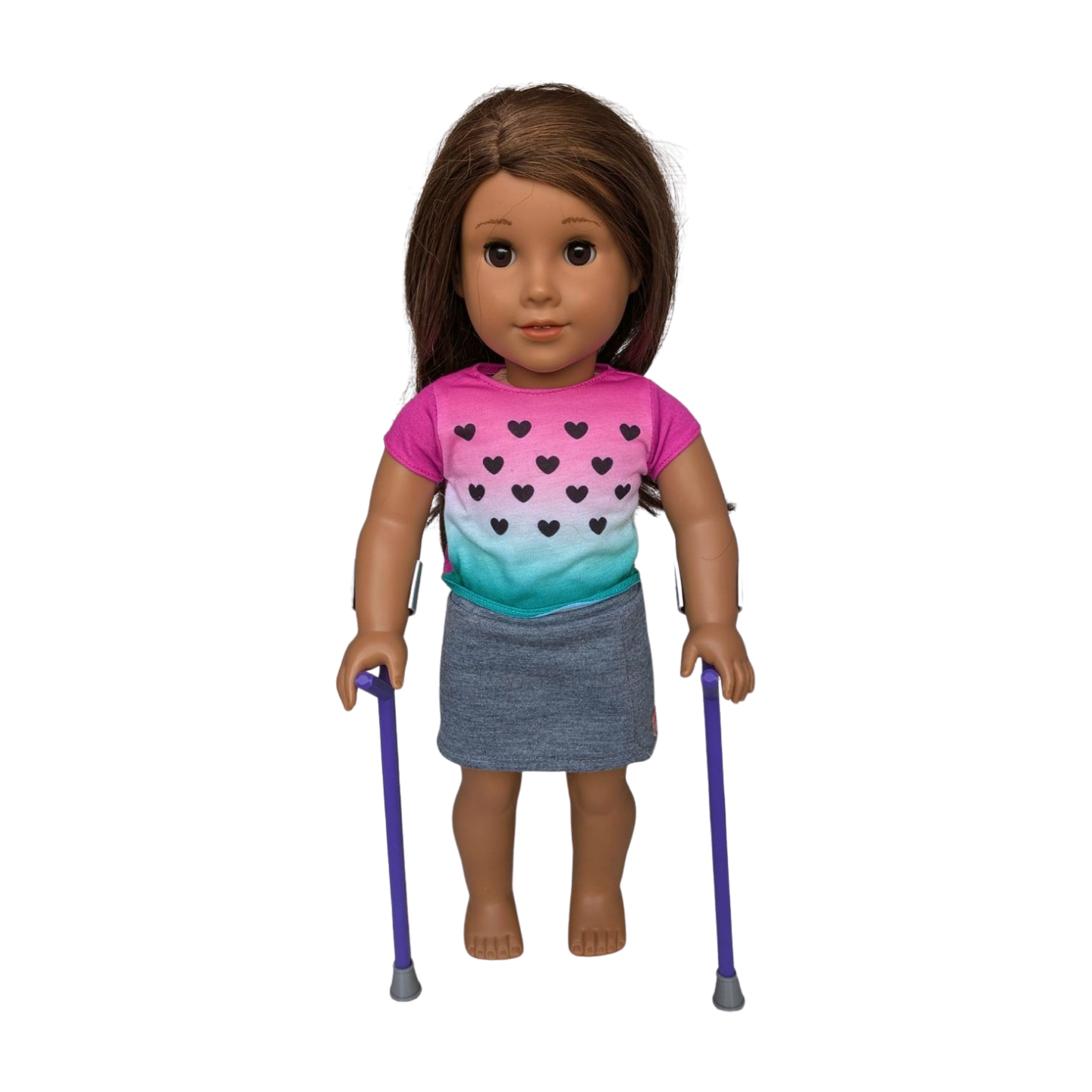 Purple Forearm Crutches (18-inch doll), Arm Crutches for 18-inch doll