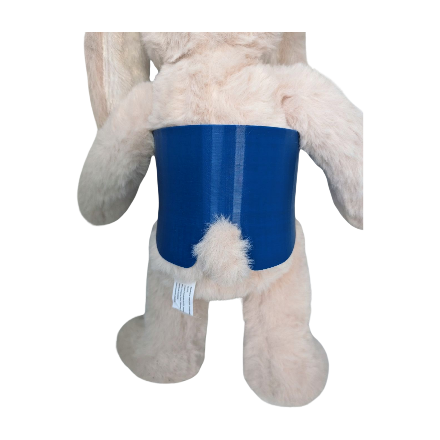 Stuffed Bunny with Blue Scoliosis Brace