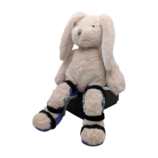 Stuffed Bunny with Purple KAFOs