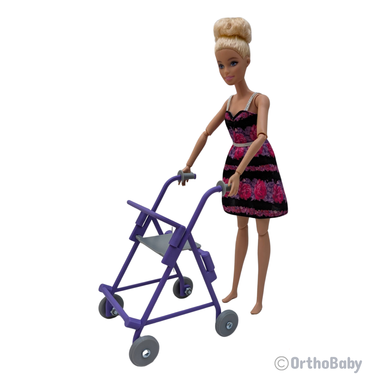 Fashion Doll Rollator Style Walker, 1/6 Scale